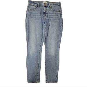 Loft Women's Curvy Skinny Crop Jean, Style #494746M, light blue wash, size 29/8